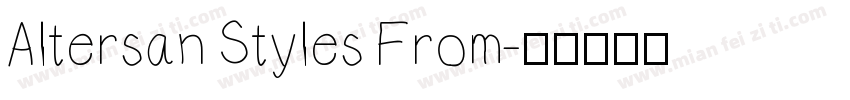 Altersan Styles From字体转换